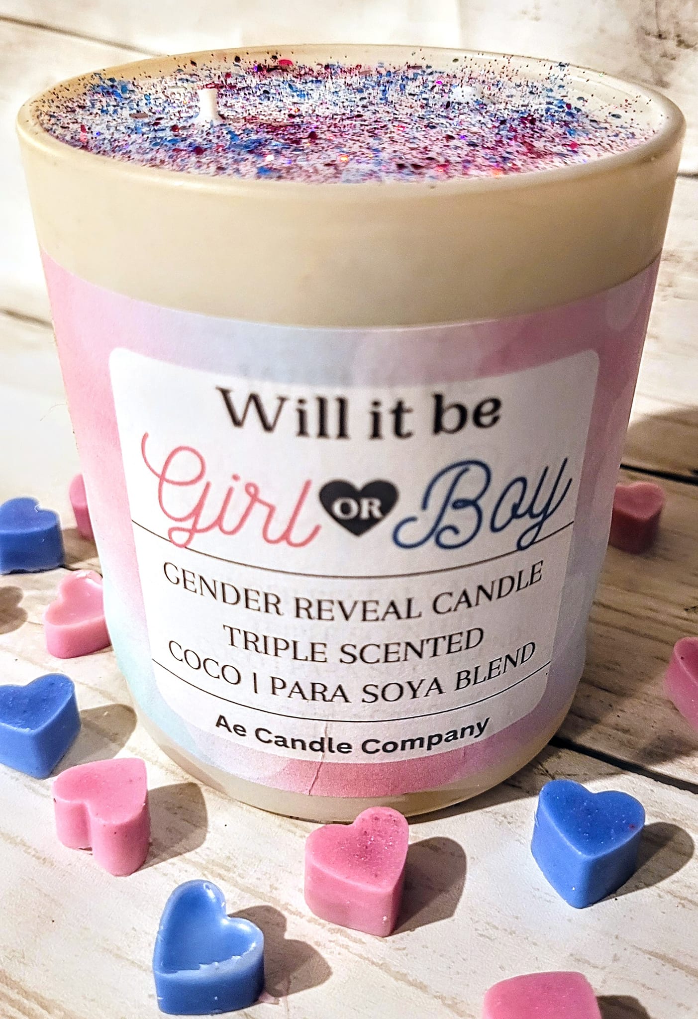 Gender Reveal Candle