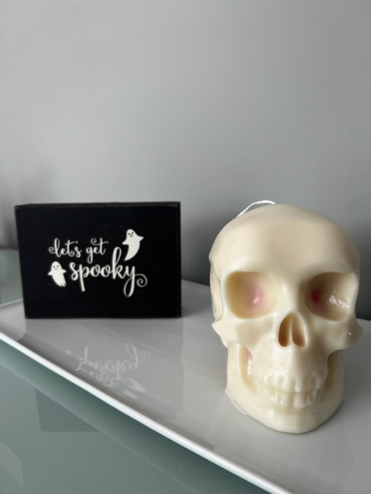 Bleeding Skull Candles