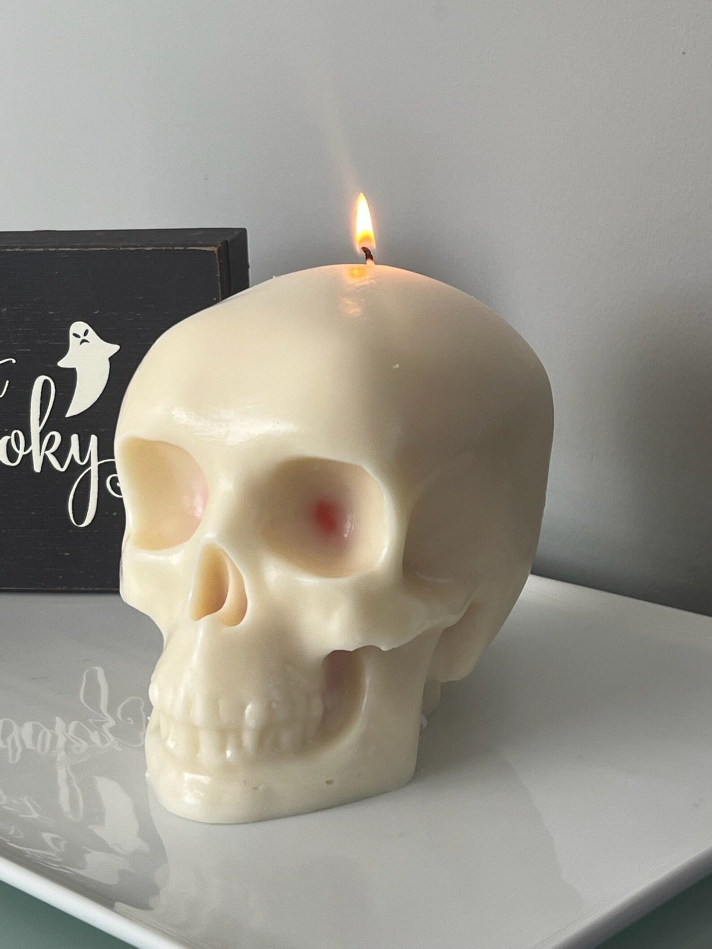 Bleeding Red Skull Candle - OlympiaCrafts